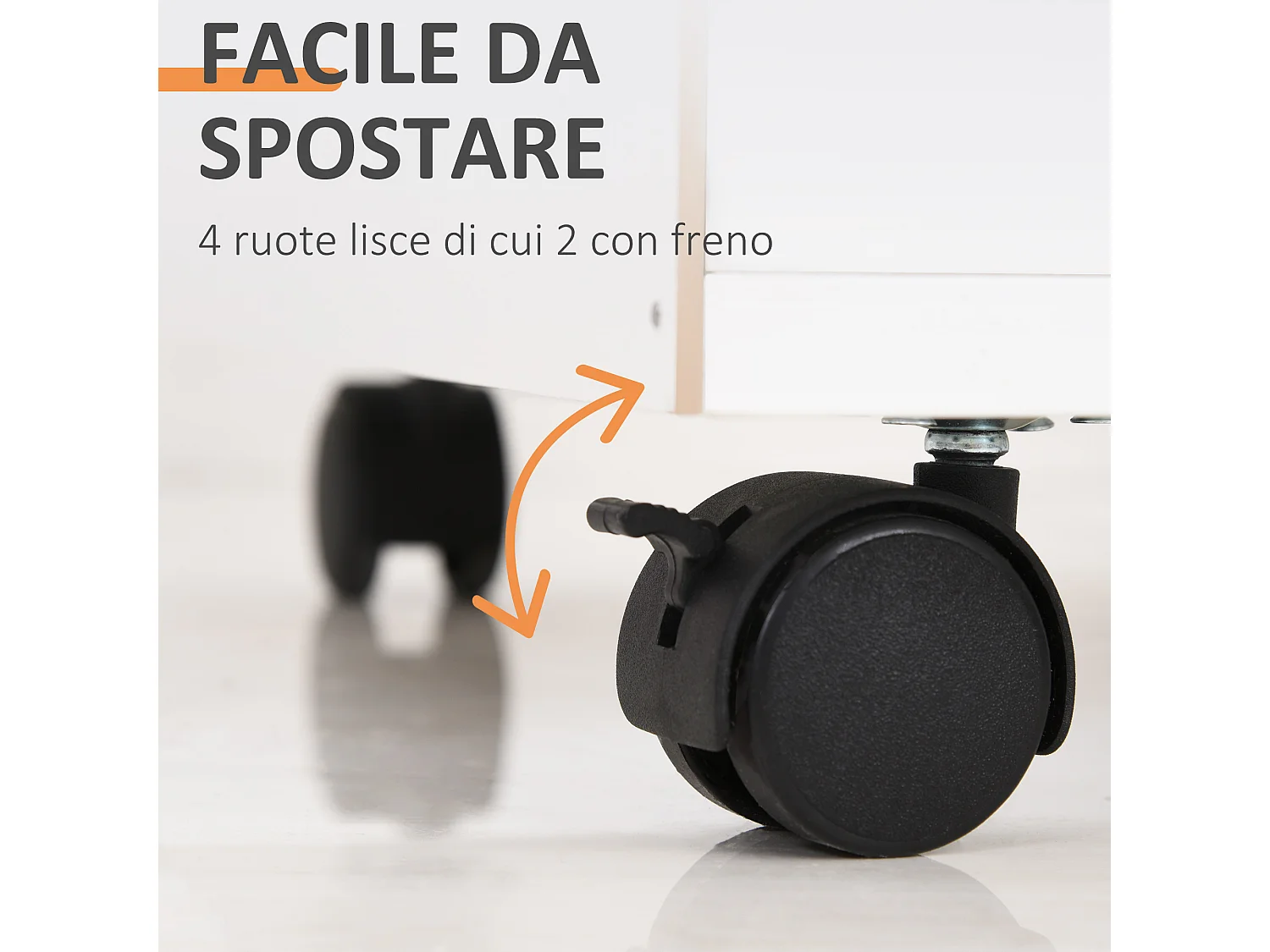 Cassettiera per ufficio in legno con 2 chiavi cassetto e armadietto