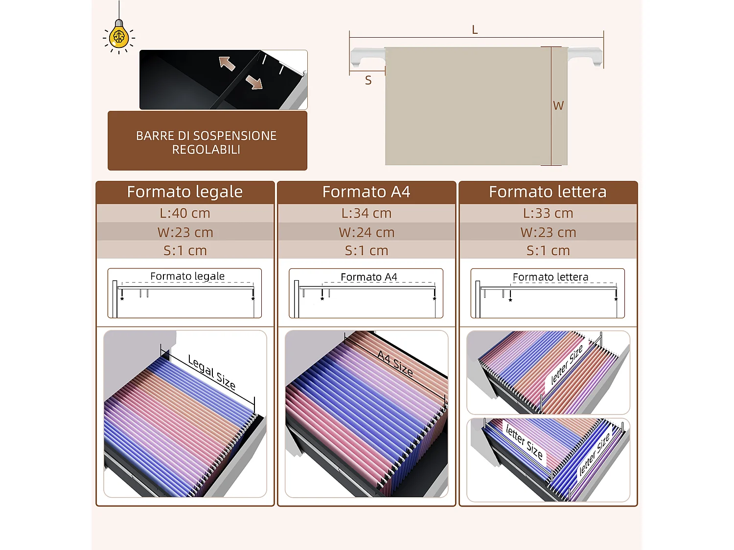 Mobiletto da ufficio a 3 cassetti in acciaio bianco