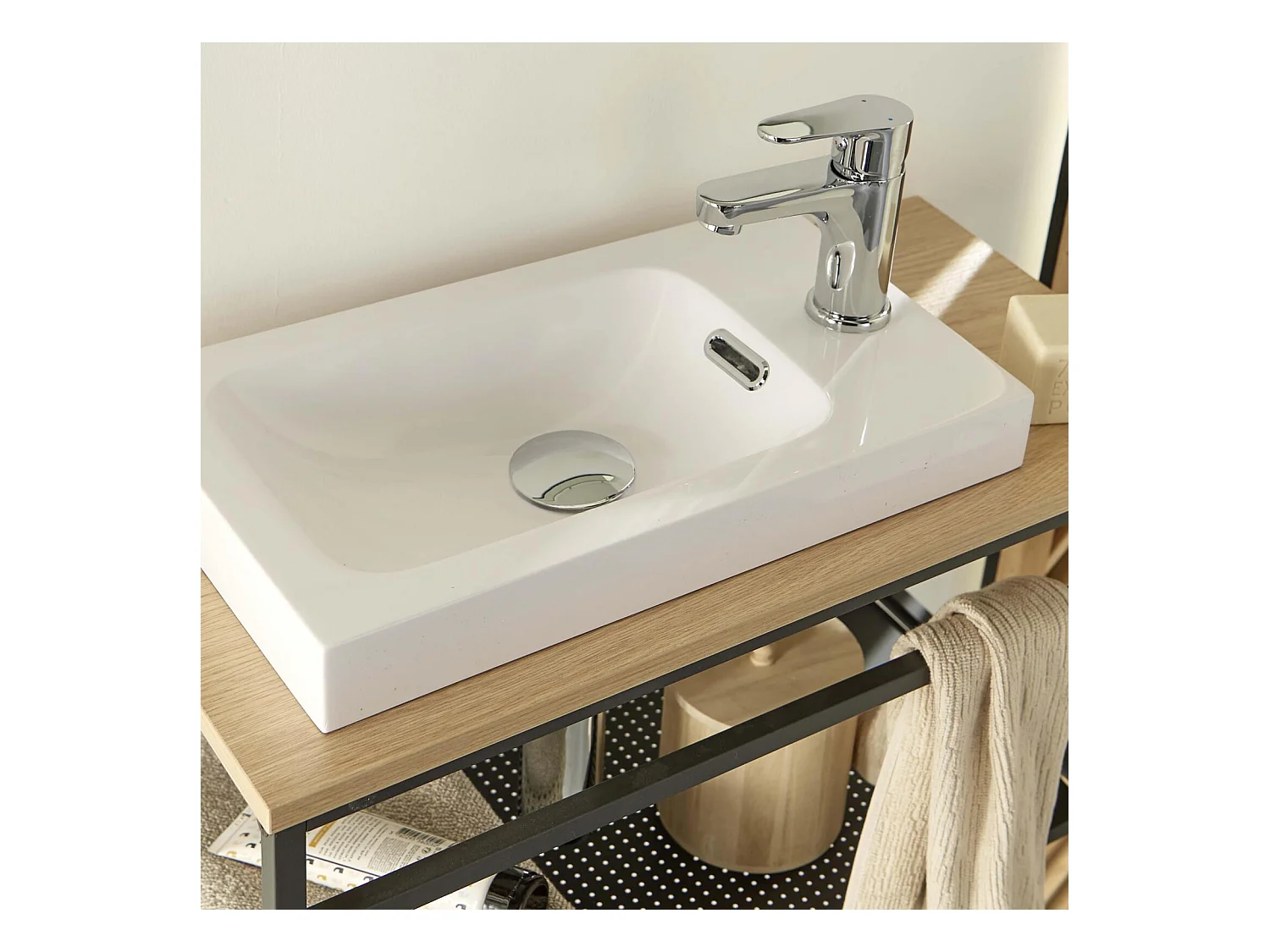 WILO großes Waschbeckenset mit 60cm Spiegel