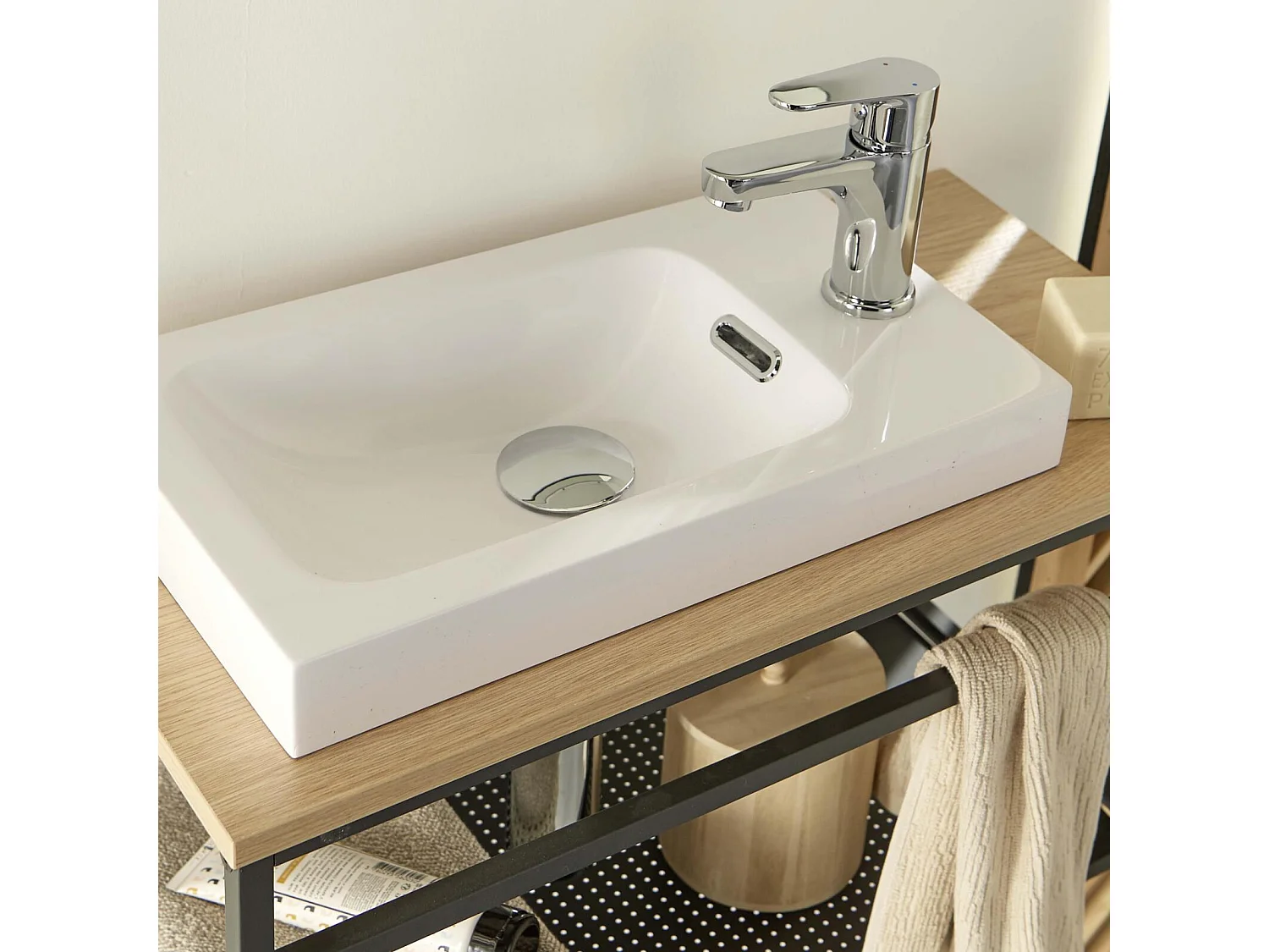 WILO grote wastafelset met 60cm spiegel