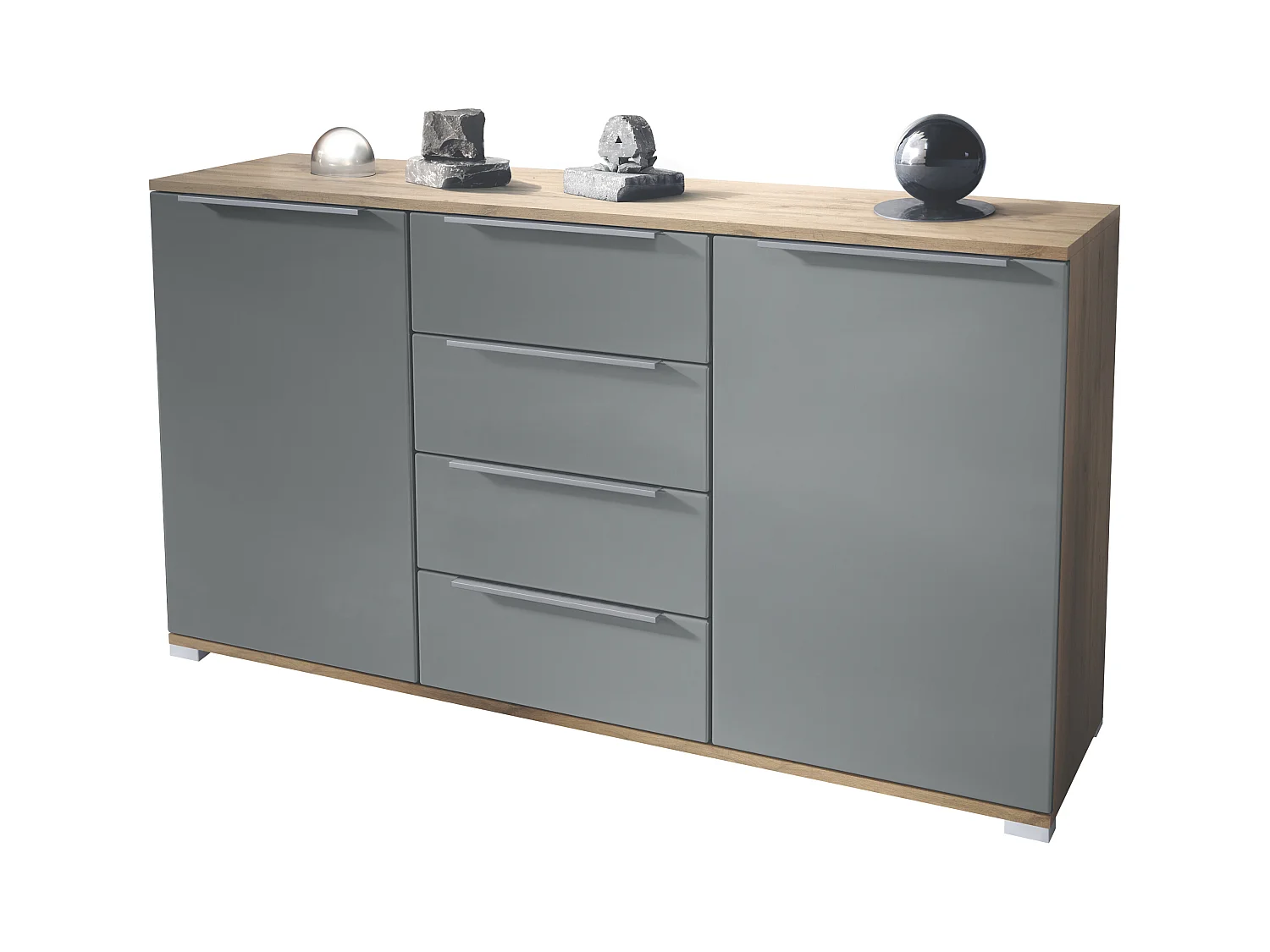 SIDEBOARD Linio Graphit Seidenmatt