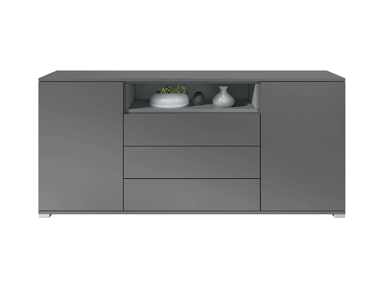 SIDEBOARD Skadu Graphit Seidenmatt