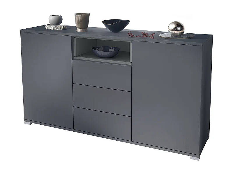 SIDEBOARD Skadu Graphit Seidenmatt