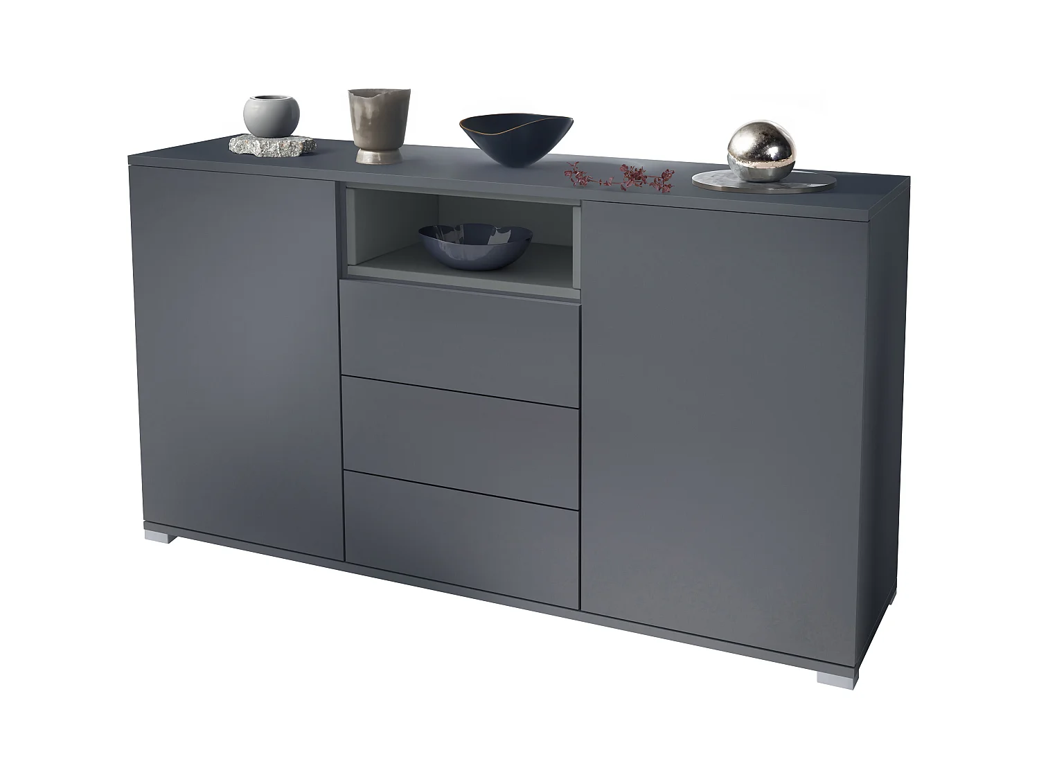SIDEBOARD Skadu Graphit Seidenmatt