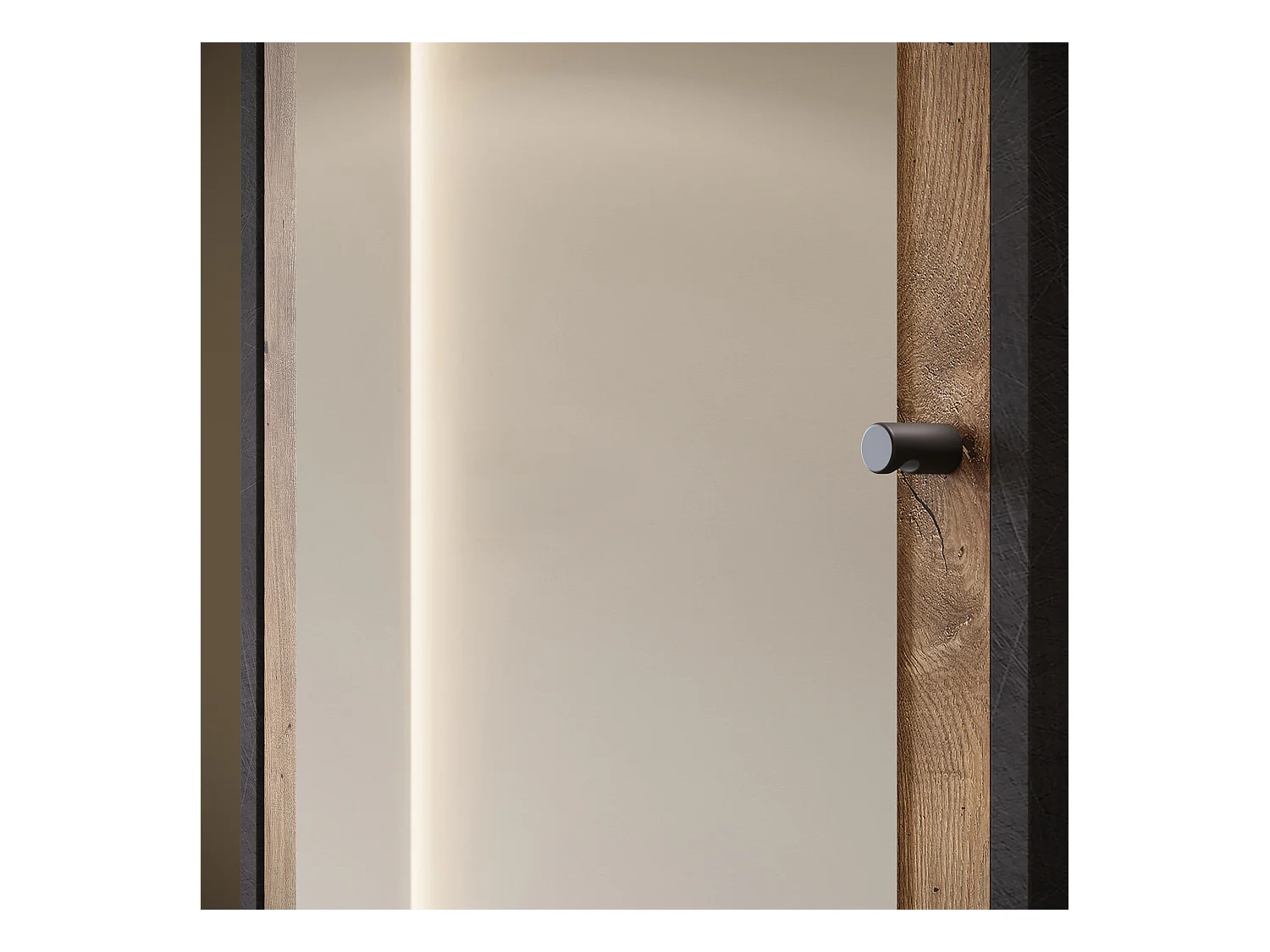 Armoire moderne 90 cm armoire dentrée avec miroir étagères et tringle mat matera kastanien breslau