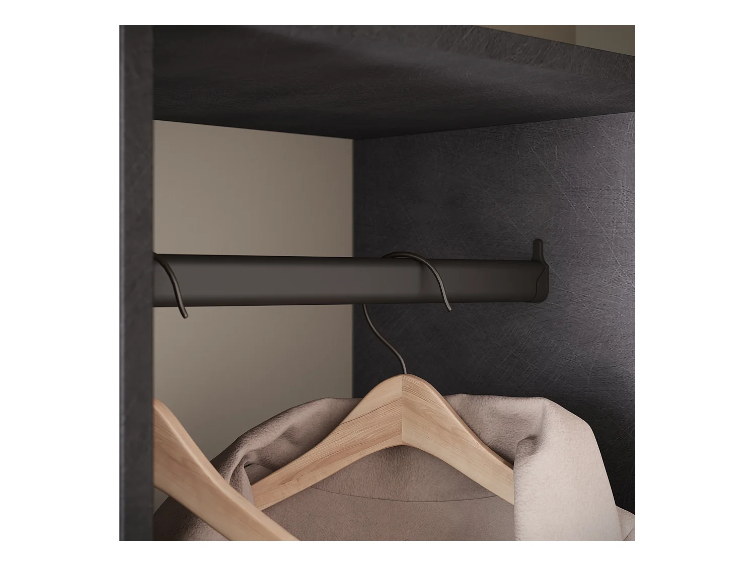 Armoire moderne 90 cm armoire dentrée avec miroir étagères et tringle mat matera kastanien breslau