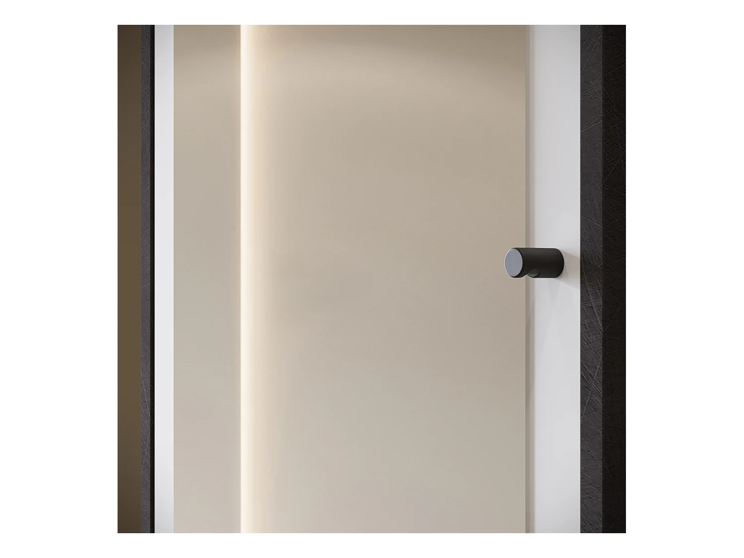 Armoire moderne 90 cm armoire dentrée avec miroir étagères et tringle mat matera blanc