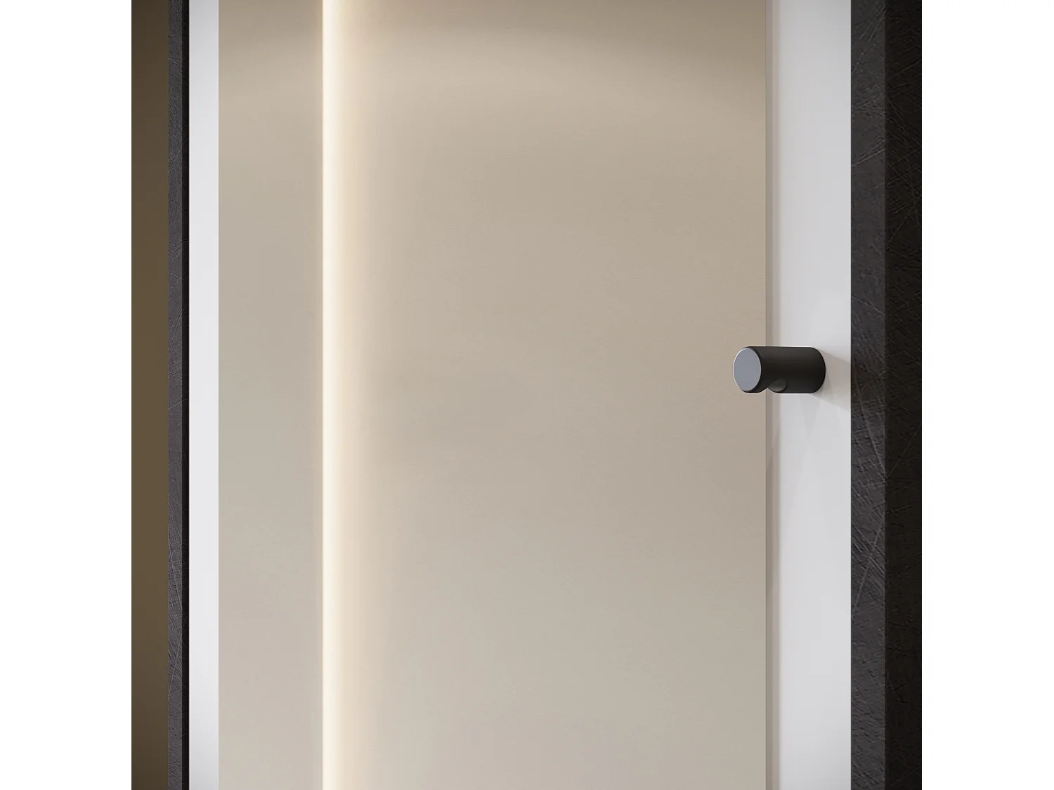 Garderobenschrank mit Spiegel DINO 90x190 cm, Flurmöbel, Schuhschrank, Garderobe mit Kleiderhaken, Farbe Matera/Weiß