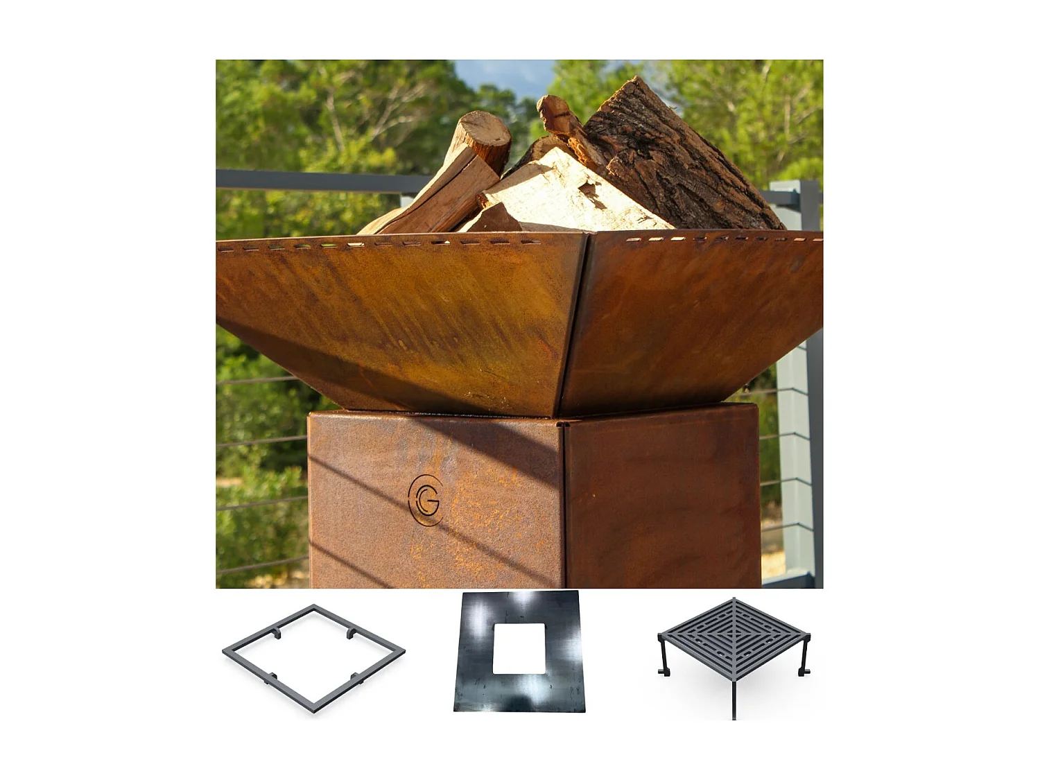 Kit de cuisson Brasero CEVENOL - CEVENOL POOL Carré 74 cm - Accessoire Cuisson Brasero Plancha Barbecue