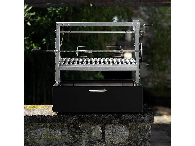 Barbecue Argentin à Poser Santa Maria Asado - A poser - Grille XL - Acier robuste pour cuisson au feu de bois