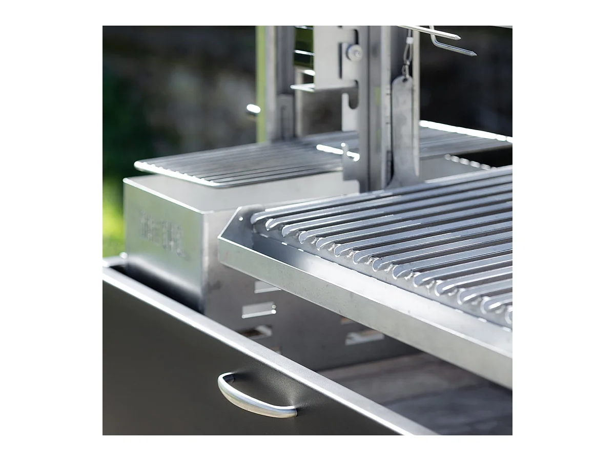 Barbecue Argentin à Poser Santa Maria Asado - Sur meuble - Grille L - Acier robuste pour cuisson au feu de bois