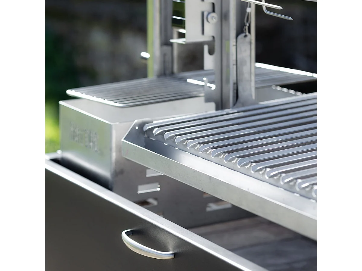 Barbecue Argentin à Poser Santa Maria Asado - Sur meuble - Grille L - Acier robuste pour cuisson au feu de bois