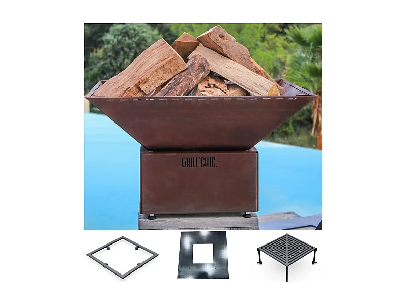 Kit de cuisson Brasero MINI CEVENOL Rond 40 cm - Accessoire Cuisson Brasero Plancha Barbecue