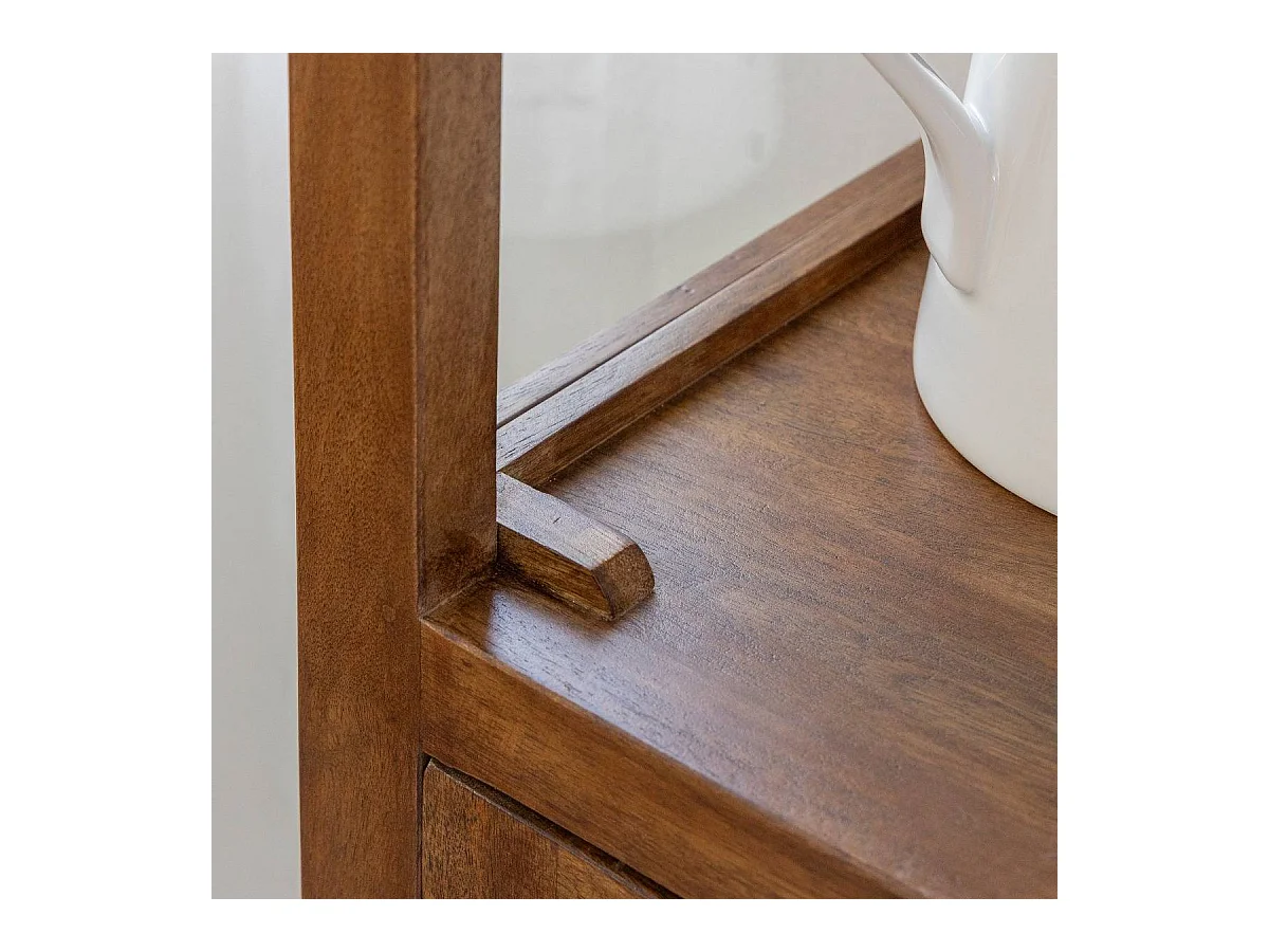 Colonne vitrée en bois de manguier Remick