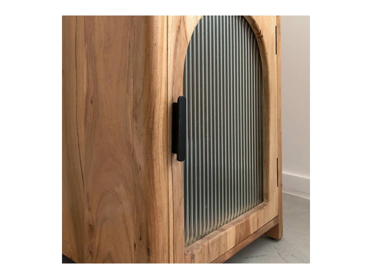 Colonne 1 étagère en bois d'acacia Emyr