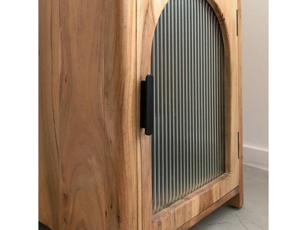 Colonne 1 étagère en bois d'acacia Emyr