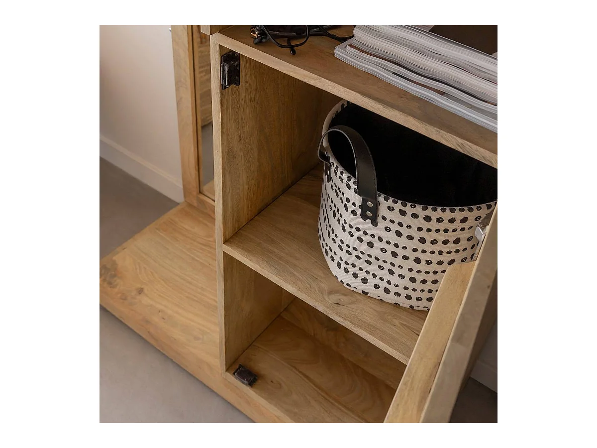 Dressing avec miroir en bois de manguier Juliet
