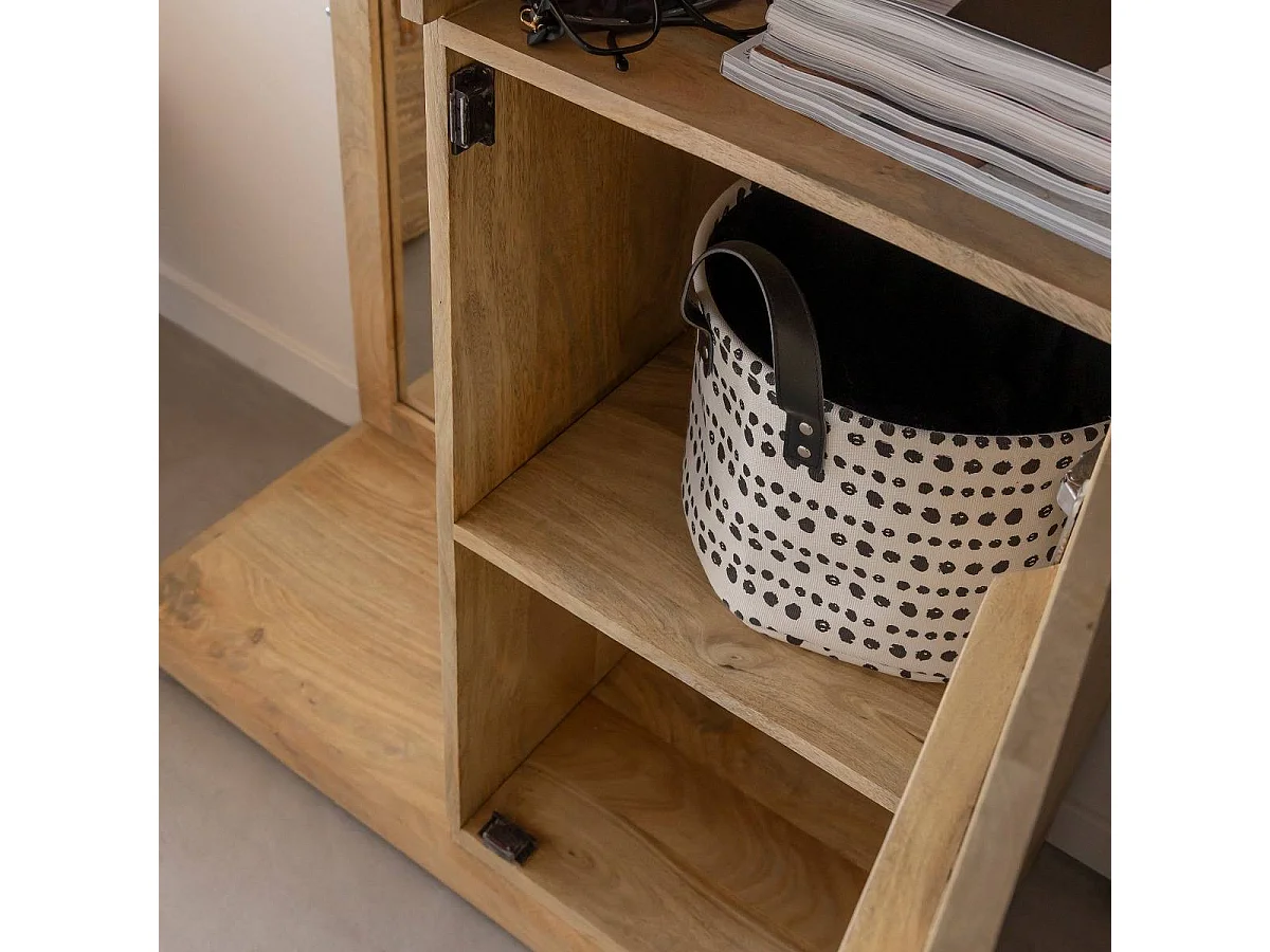 Dressing avec miroir en bois de manguier Juliet