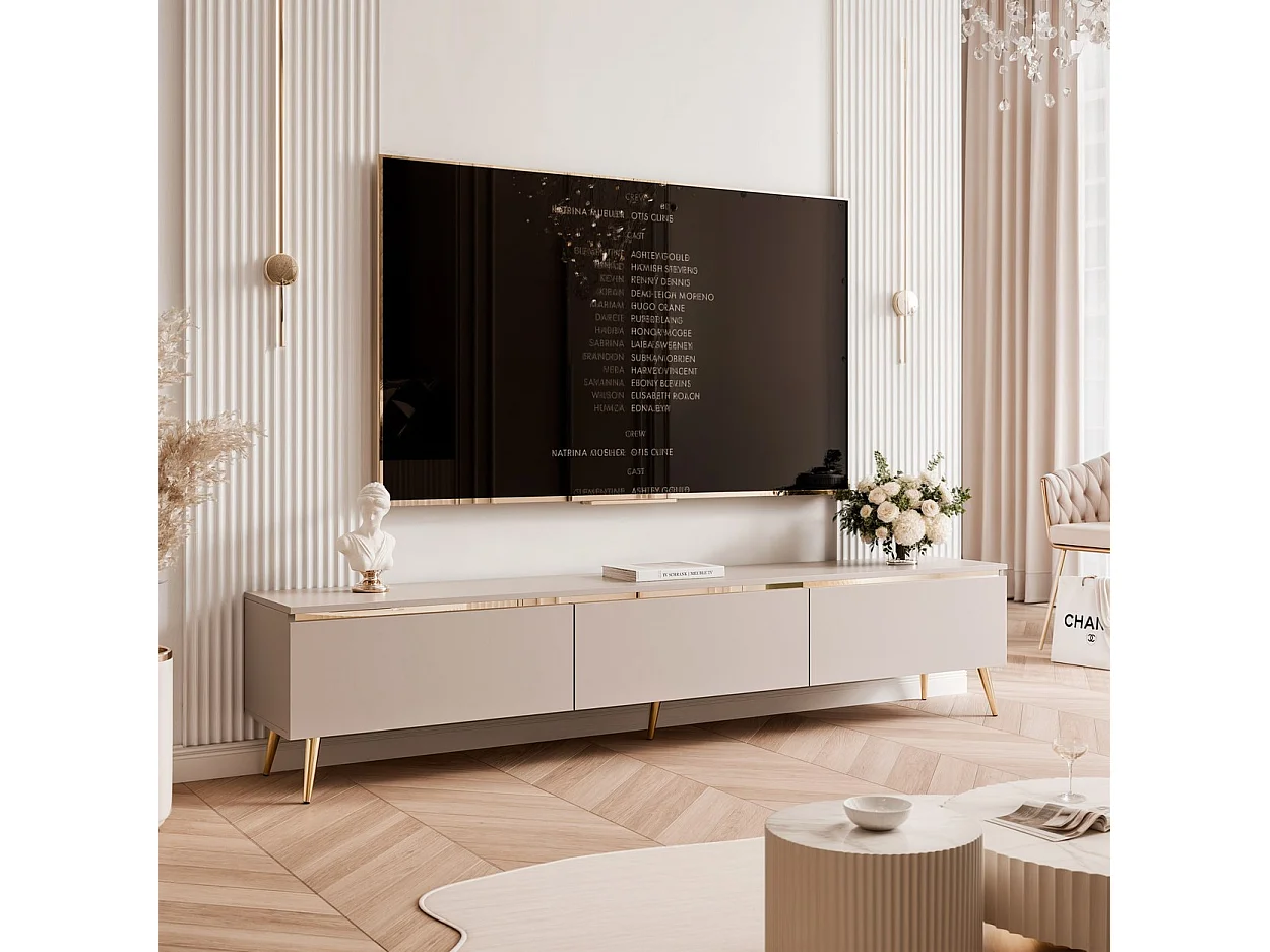 Meuble TV - 200 cm - SELIA - Cachemire