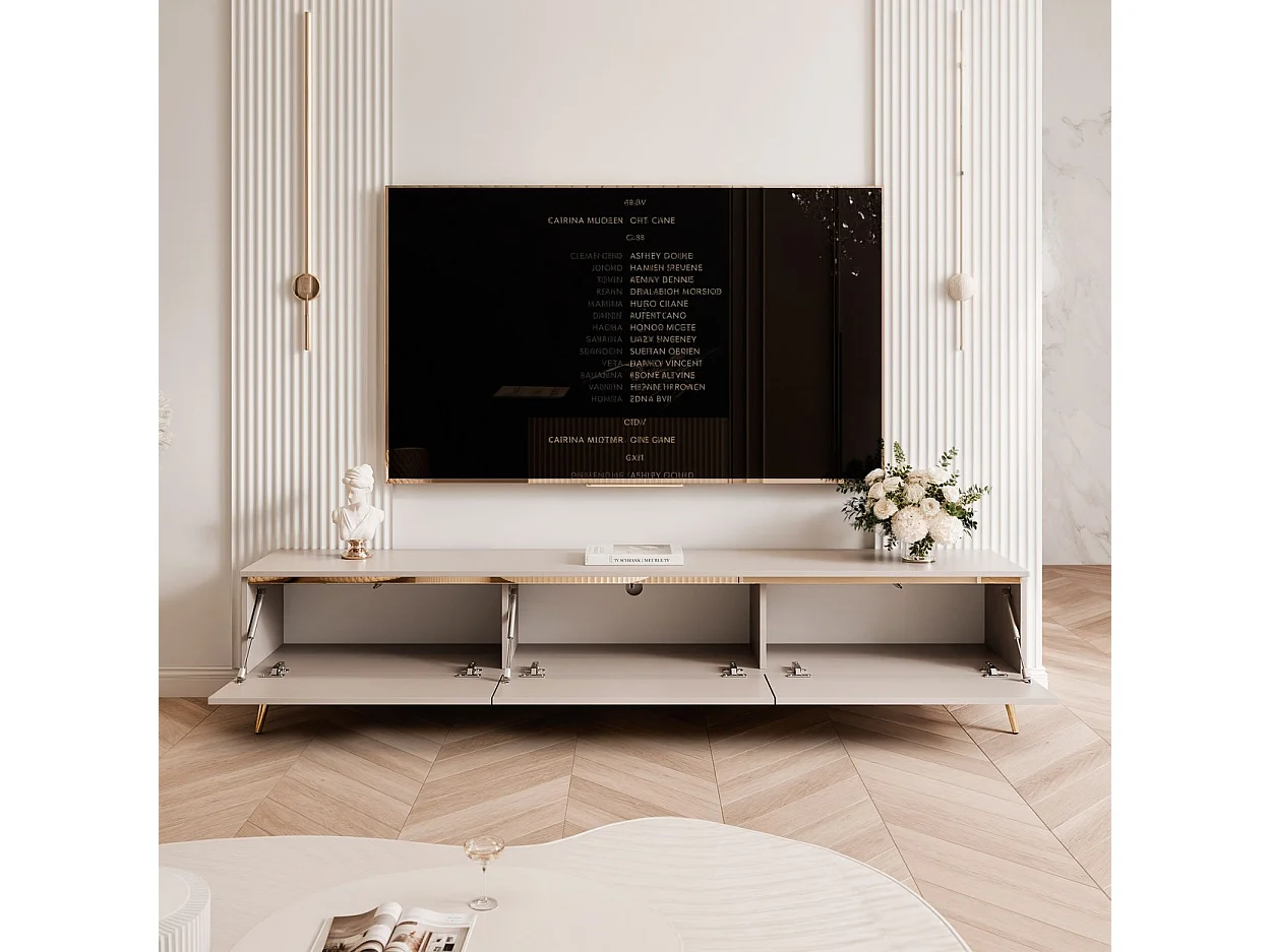 Meuble TV - 200 cm - SELIA - Cachemire