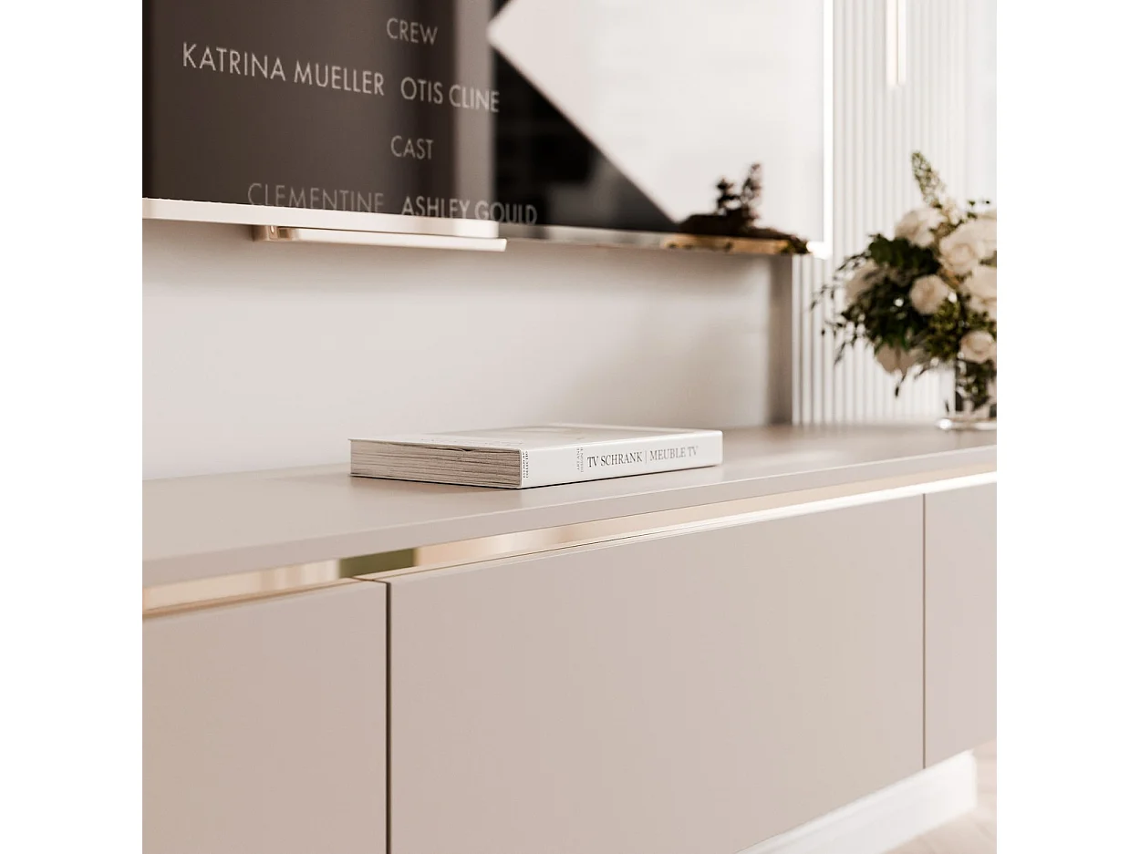 Meuble TV - 200 cm - SELIA - Cachemire