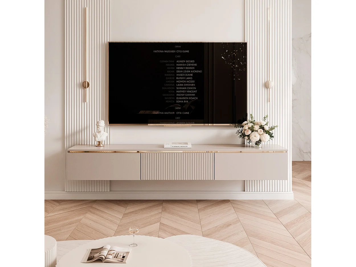 Meuble TV - 200 cm - SELIA - Cachemire