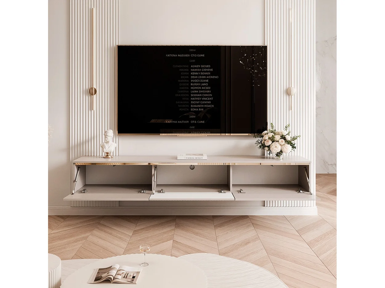 Meuble TV - 200 cm - SELIA - Cachemire