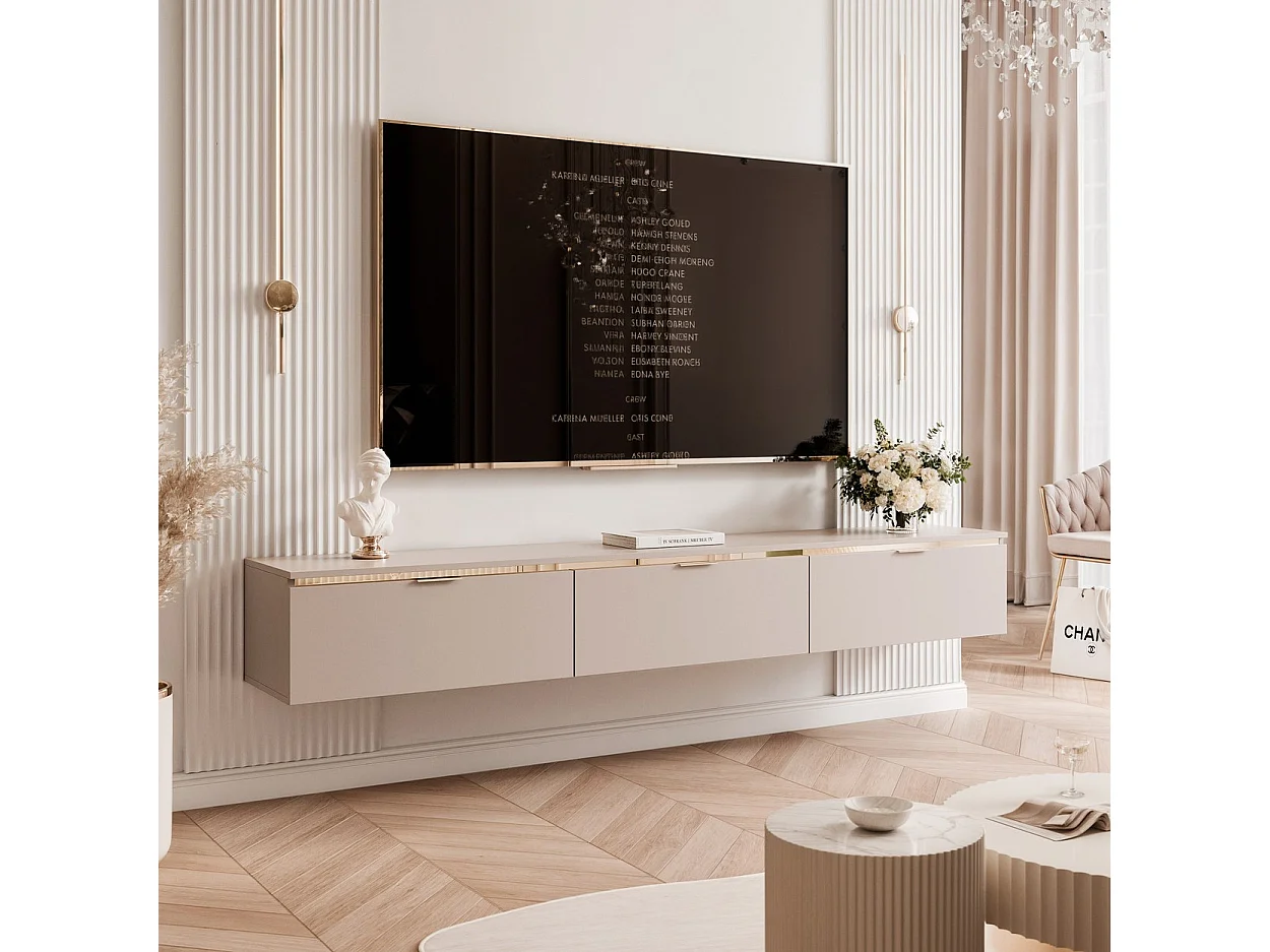 Meuble TV - 200 cm - SELIA - Cachemire