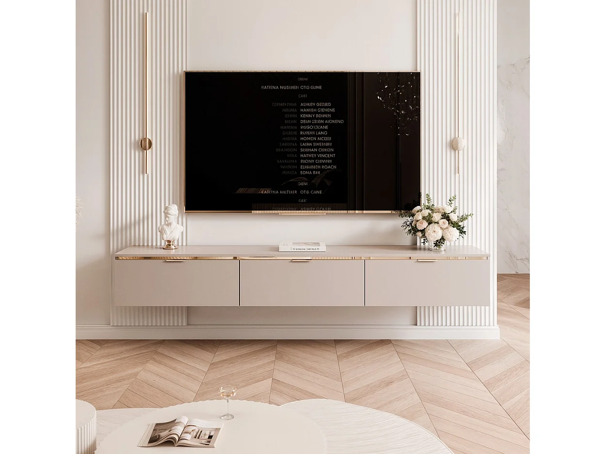 Meuble TV - 200 cm - SELIA - Cachemire
