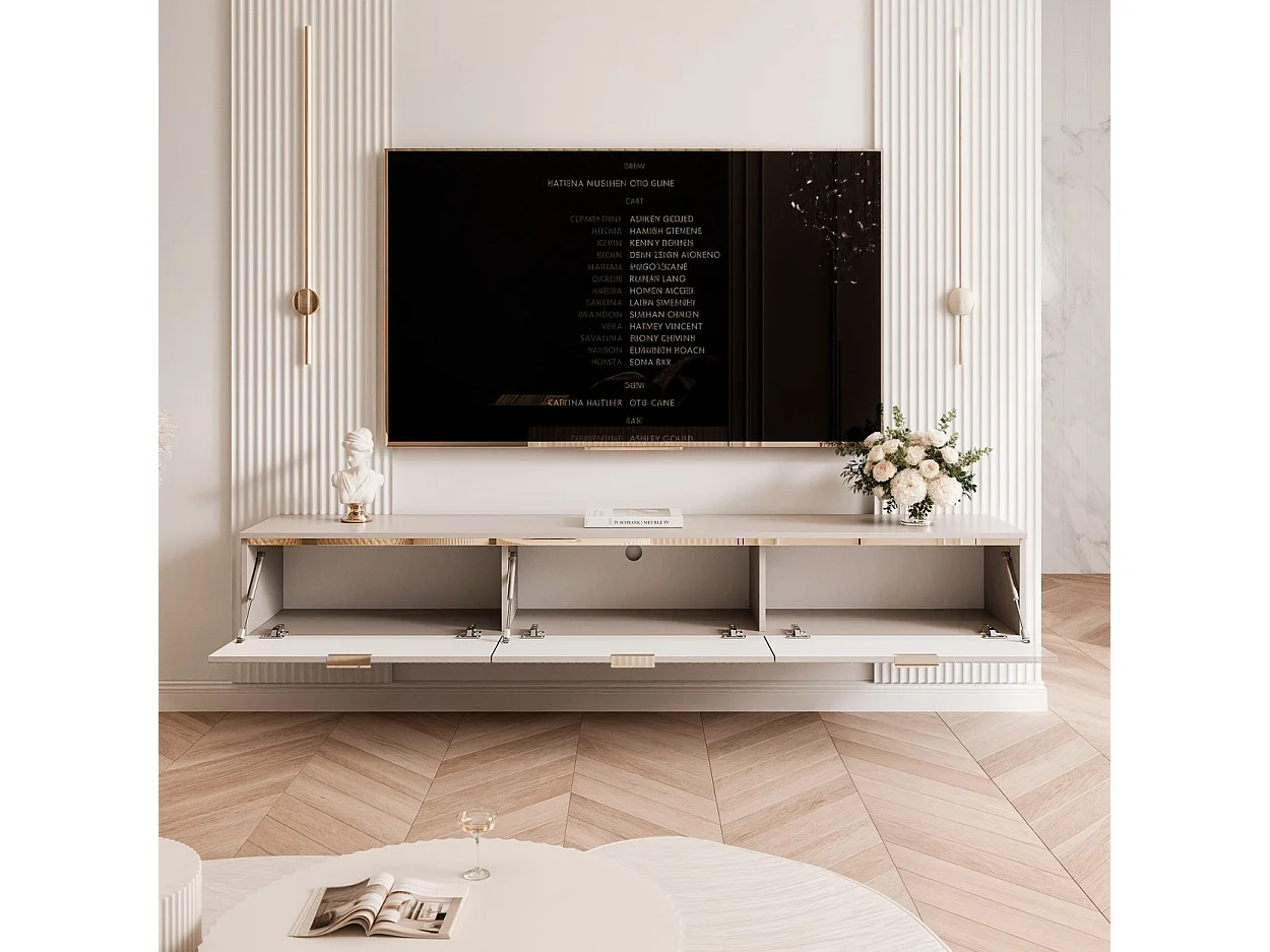 Meuble TV - 200 cm - SELIA - Cachemire