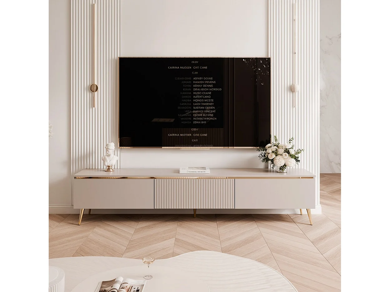 Meuble TV - 200 cm - SELIA - Cachemire