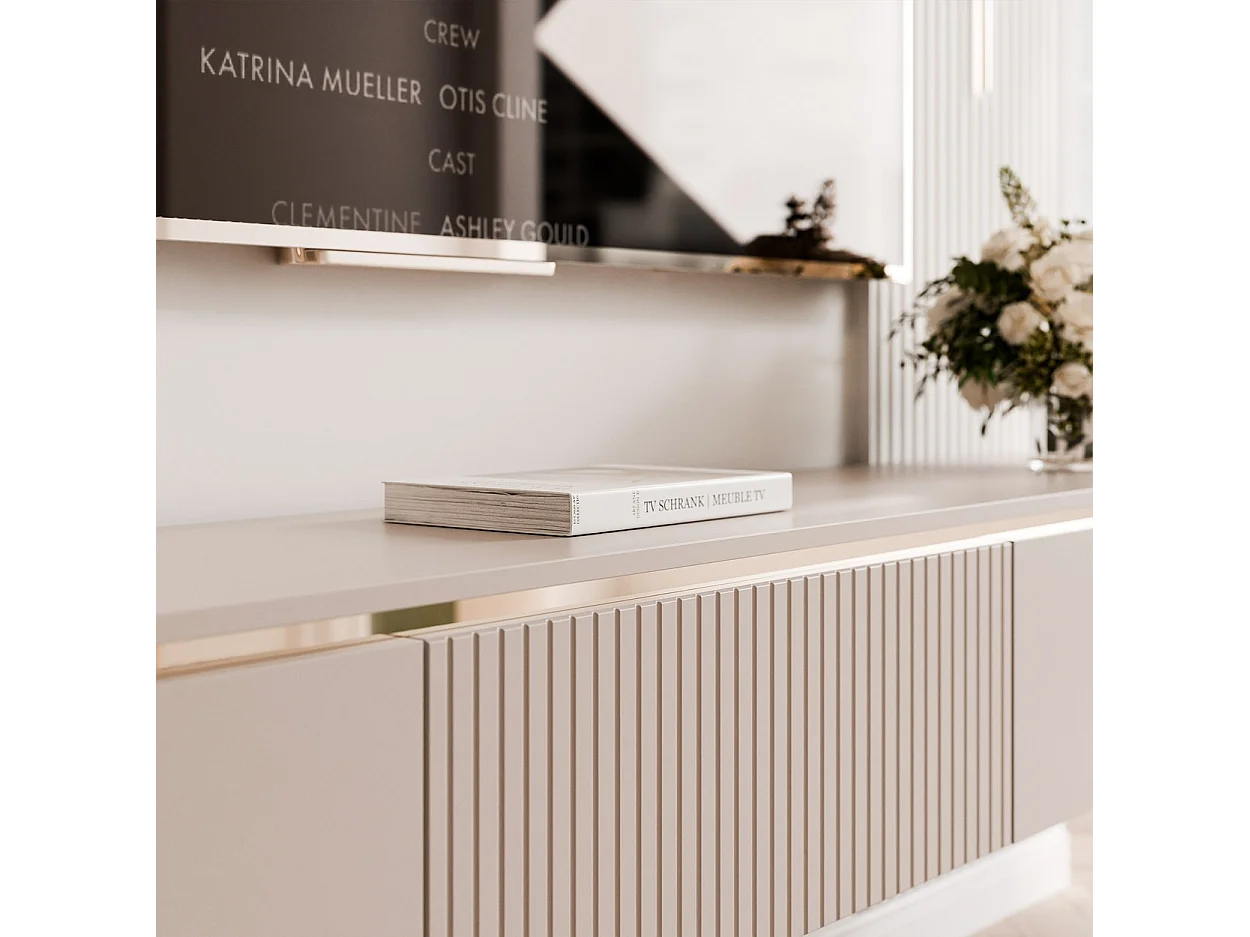 Meuble TV - 200 cm - SELIA - Cachemire