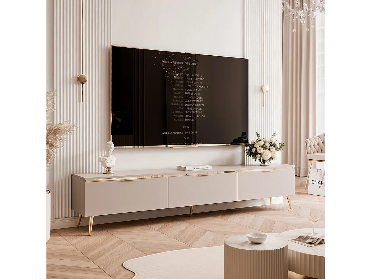 Meuble TV - 200 cm - SELIA - Cachemire