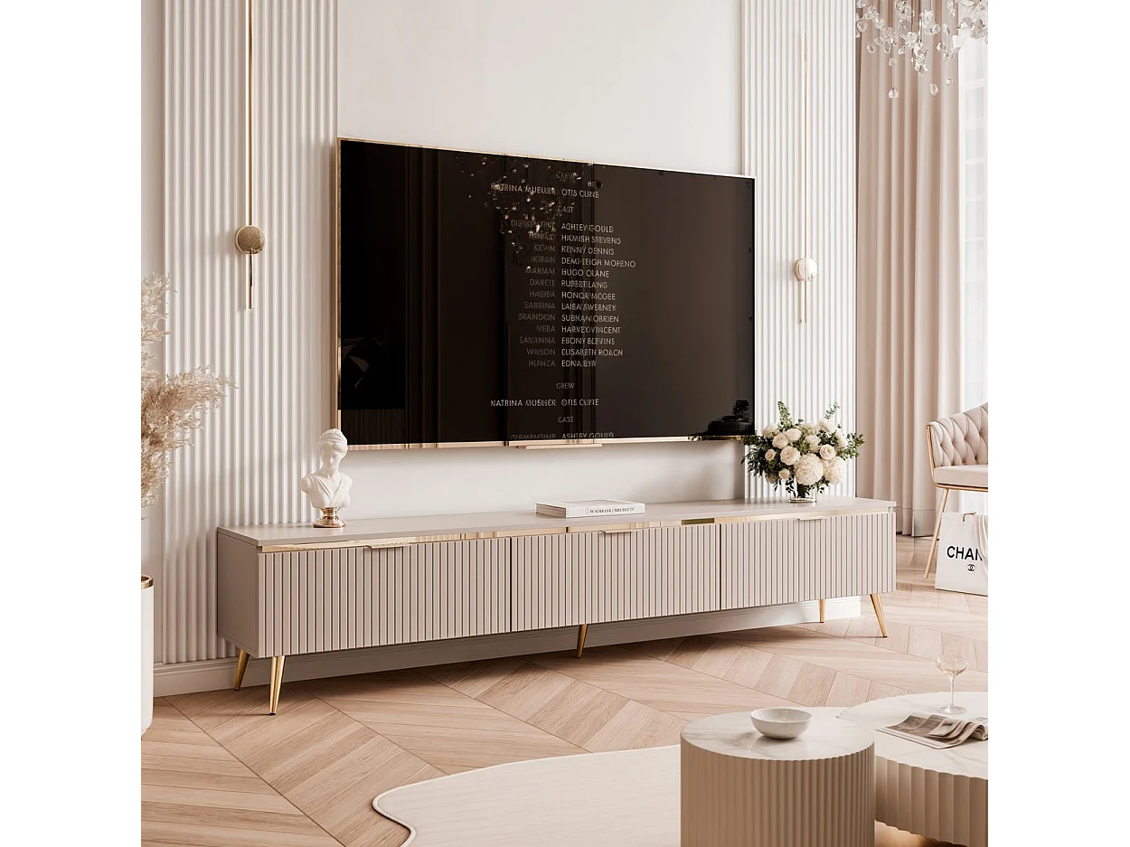 Meuble TV - 200 cm - SELIA - Cachemire