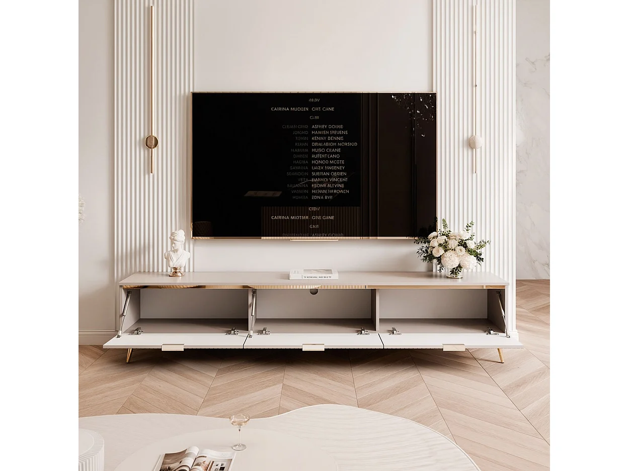 Meuble TV - 200 cm - SELIA - Cachemire