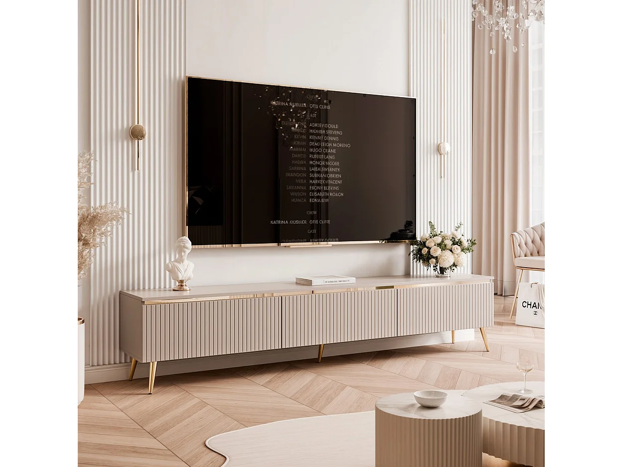 Meuble TV - 200 cm - SELIA - Cachemire