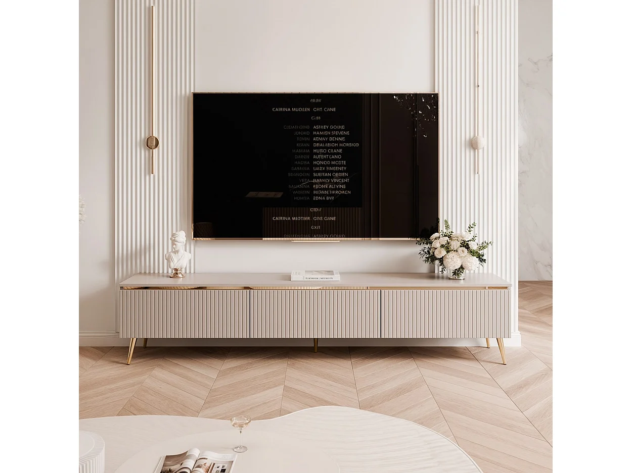 Meuble TV - 200 cm - SELIA - Cachemire