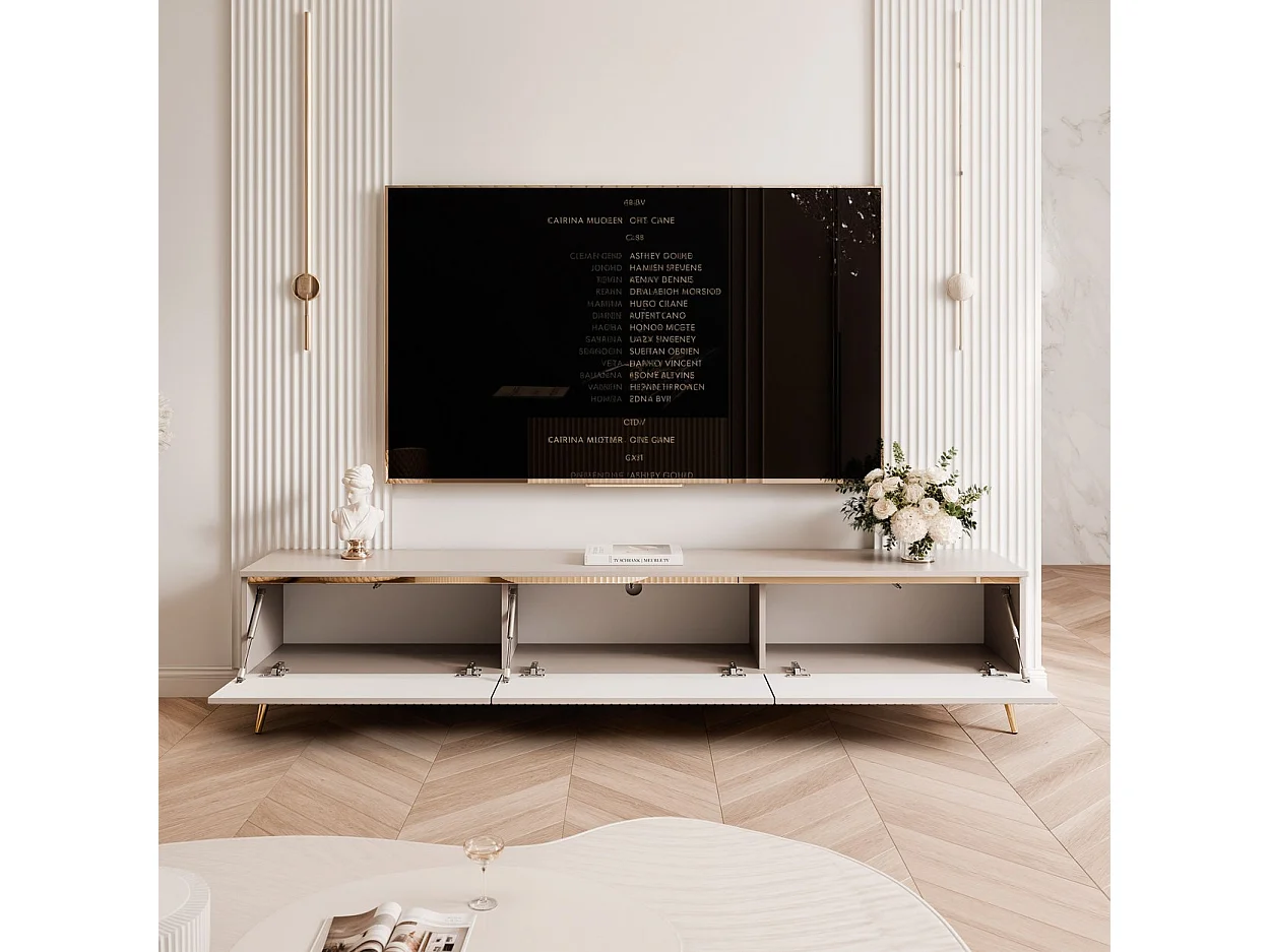 Meuble TV - 200 cm - SELIA - Cachemire