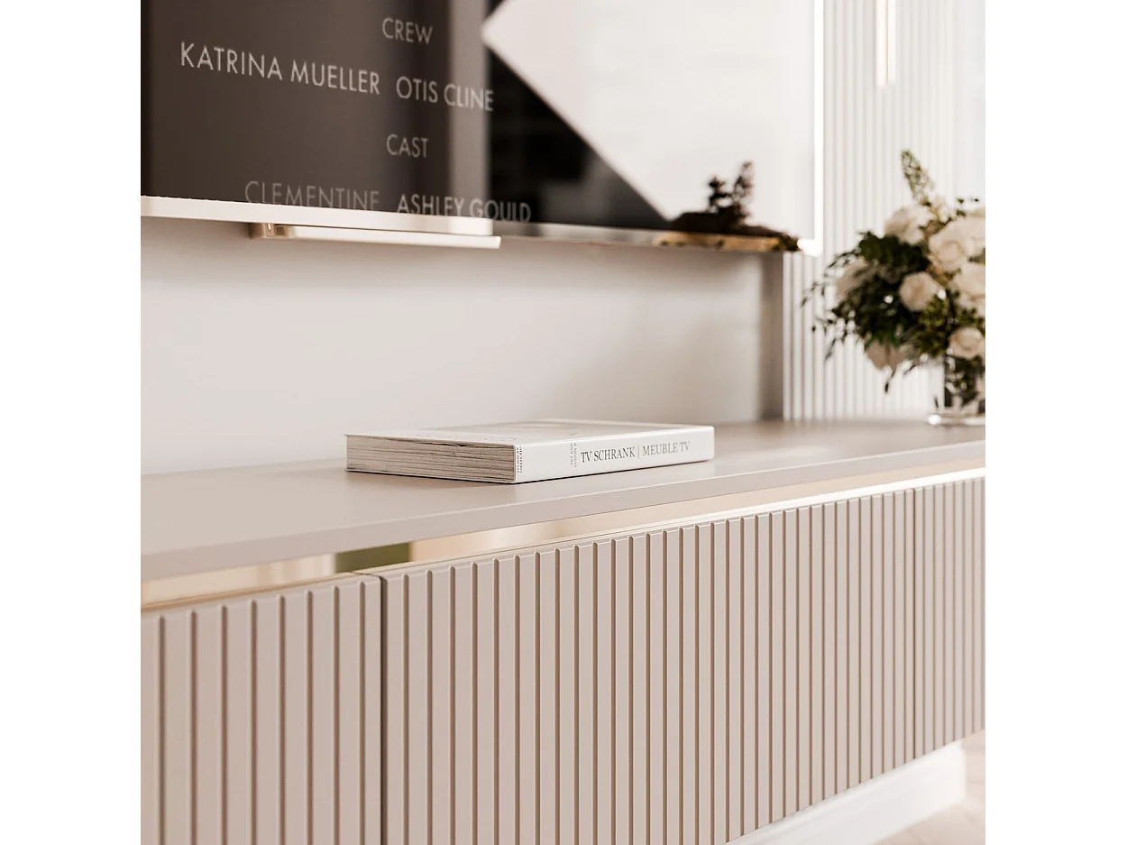 Meuble TV - 200 cm - SELIA - Cachemire