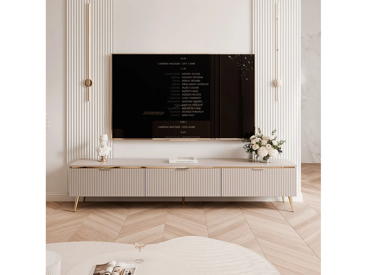Meuble TV - 200 cm - SELIA - Cachemire