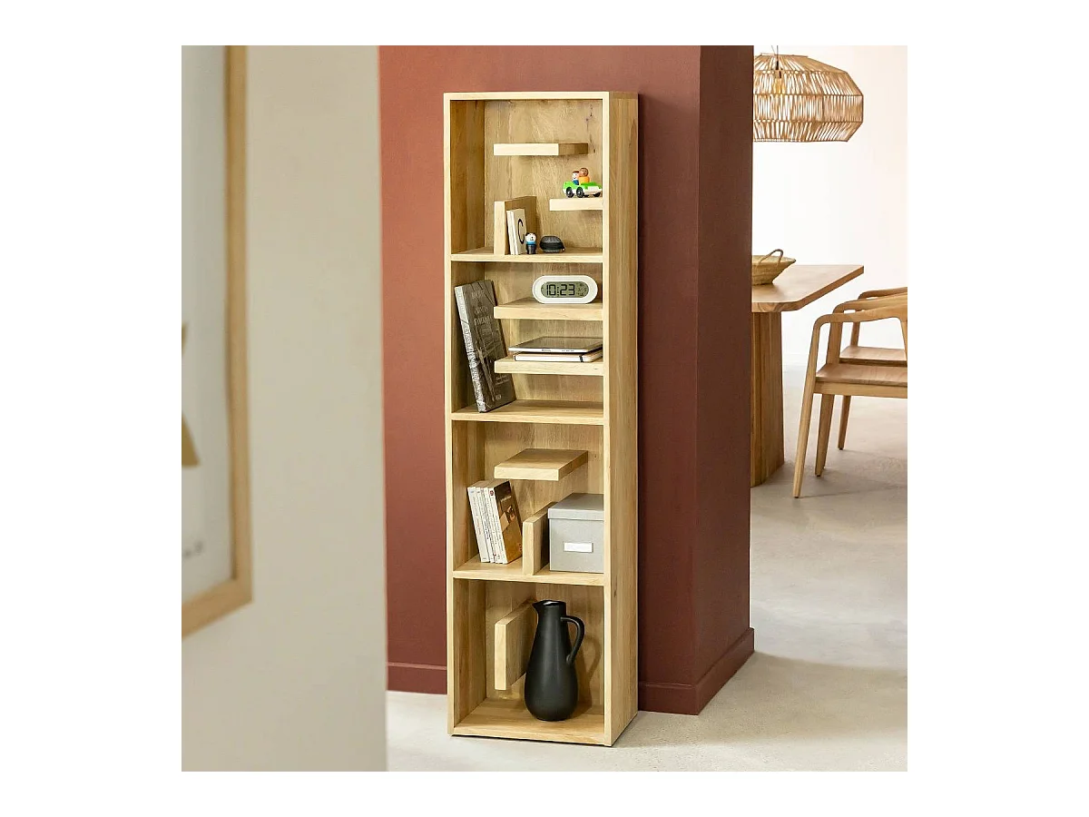 Bibliothèque en bois de manguier Read