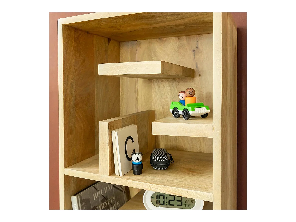 Bibliothèque en bois de manguier Read