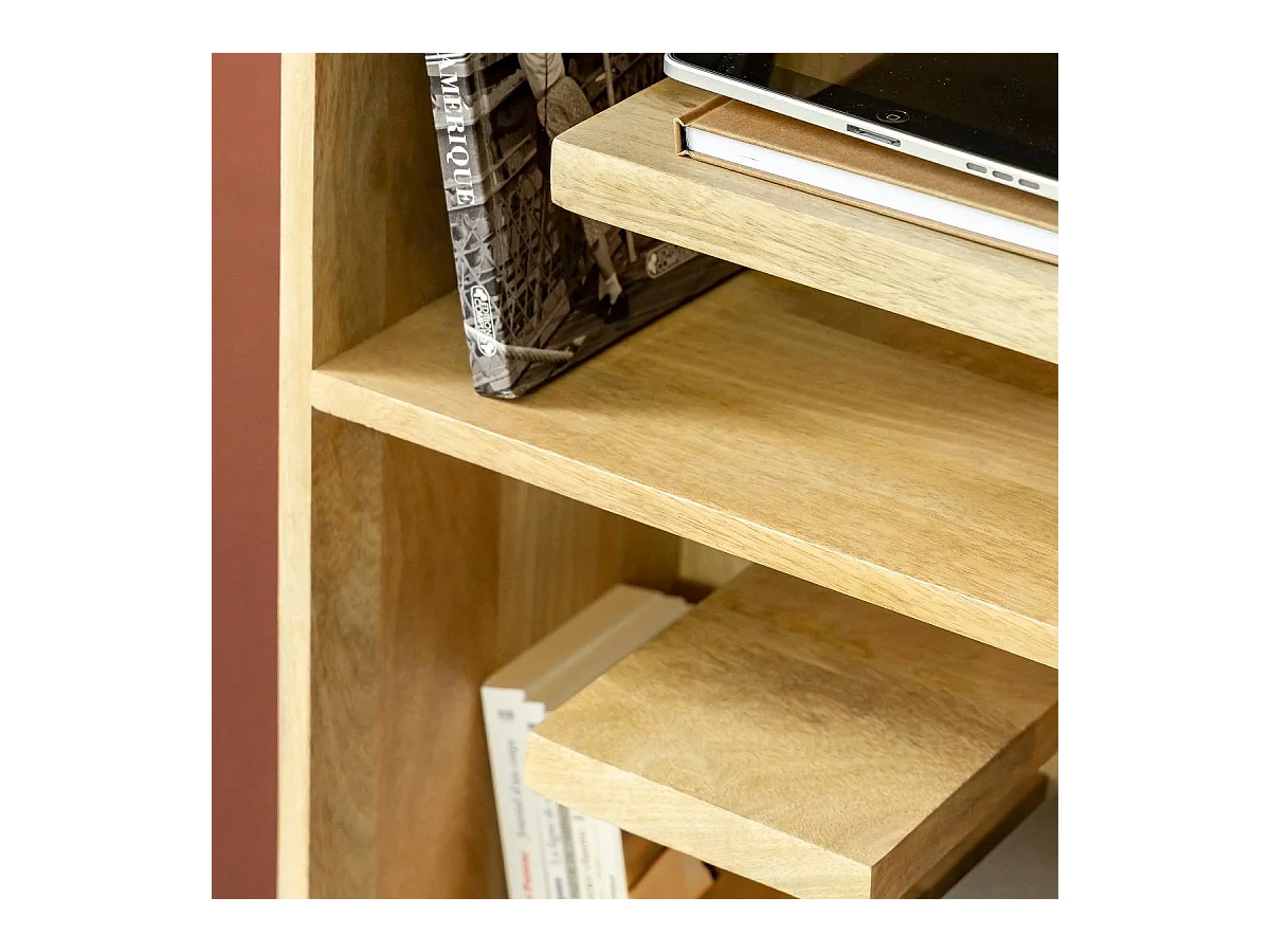 Bibliothèque en bois de manguier Read