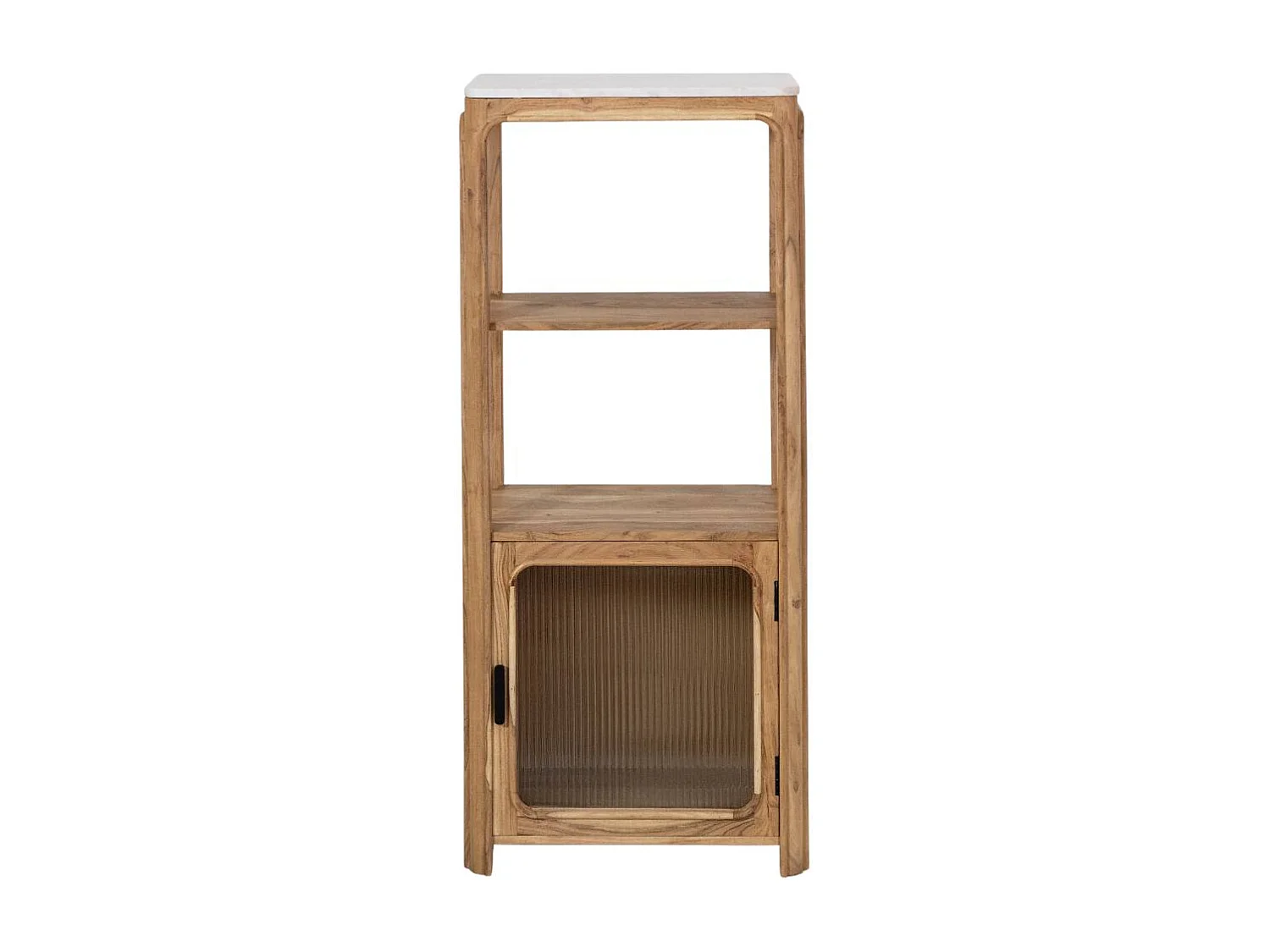 Colonne en bois d'acacia et marbre Emyr