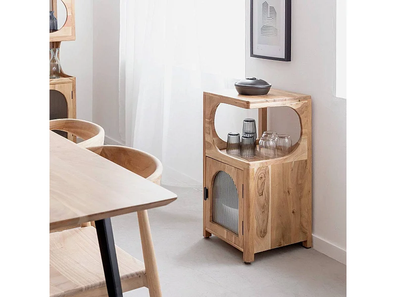 Petite étagère en bois d'acacia Emyr