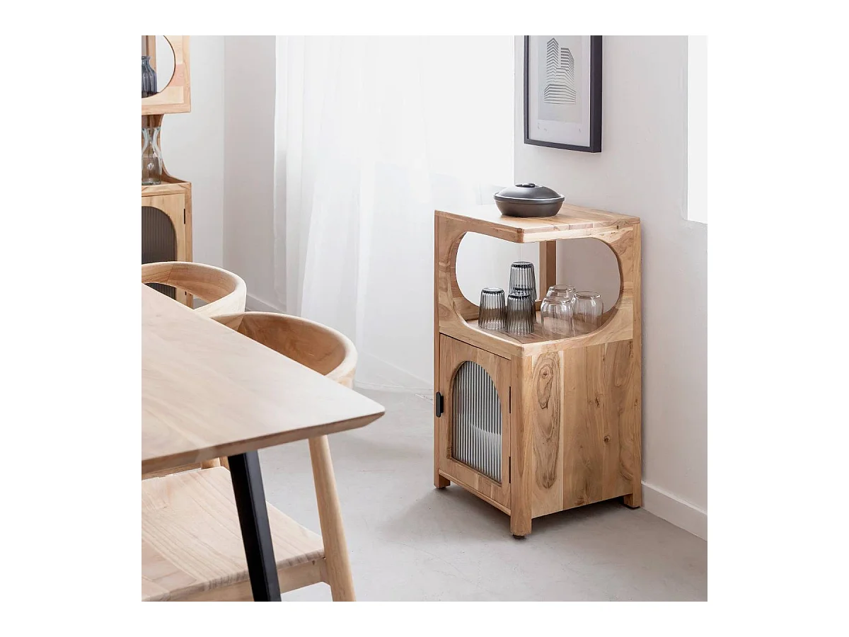 Petite étagère en bois d'acacia Emyr