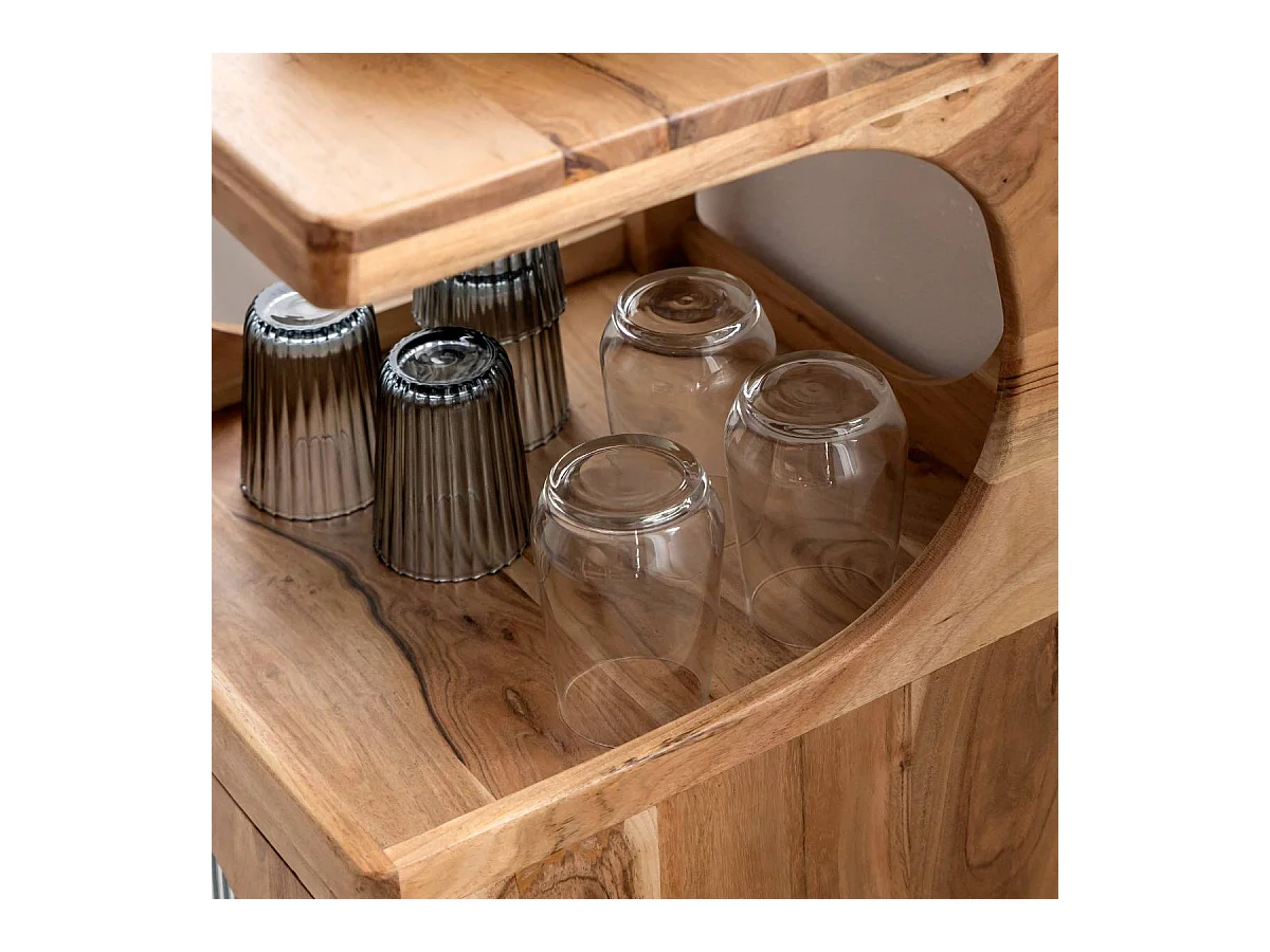 Petite étagère en bois d'acacia Emyr