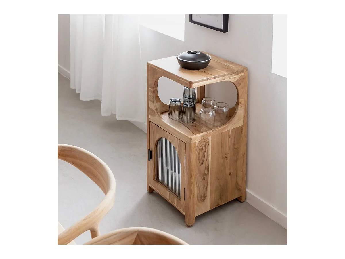 Petite étagère en bois d'acacia Emyr