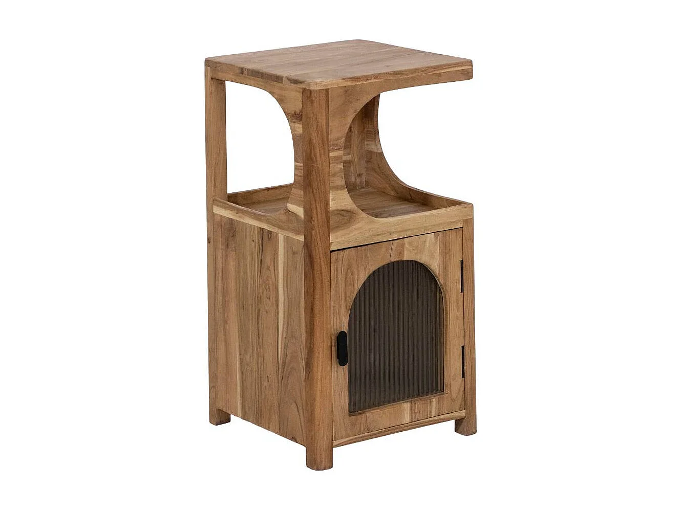 Pequeña estantería en madera de acacia y metal Emyr