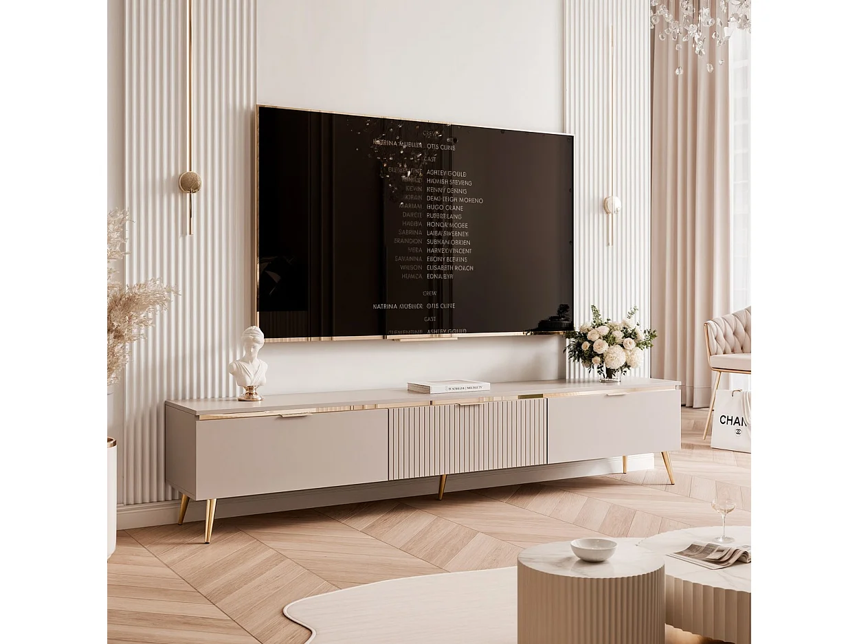Meuble TV - 200 cm - SELIA - Cachemire